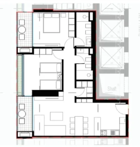 Tirane, shitet apartament 2+1 Kati 21, 124 m² 274.140 € (Zogu I zi)