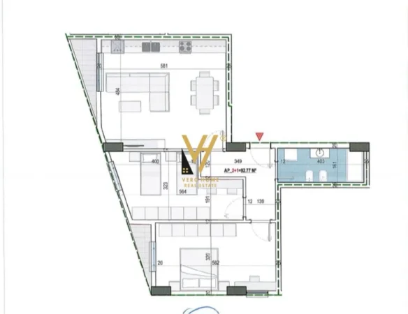 Tirane, shitet apartament 2+1+Ballkon Kati 0, 107 m² 135.000 € (PASKUQAN)