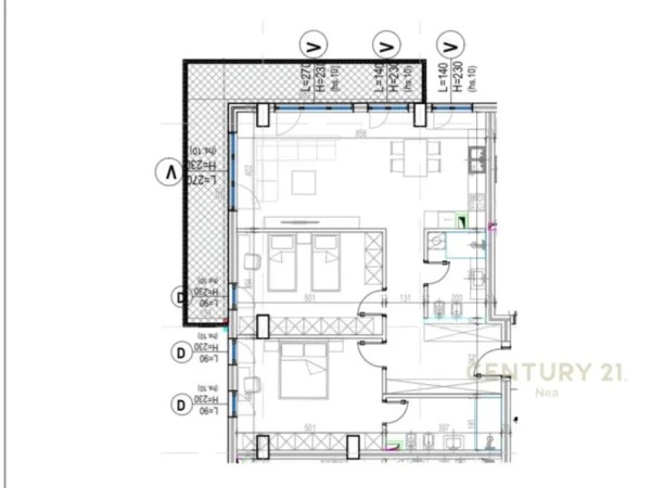 Tirane, shes apartament 2+1+Aneks+Ballkon Kati 7, 163 m² 277.032 € 