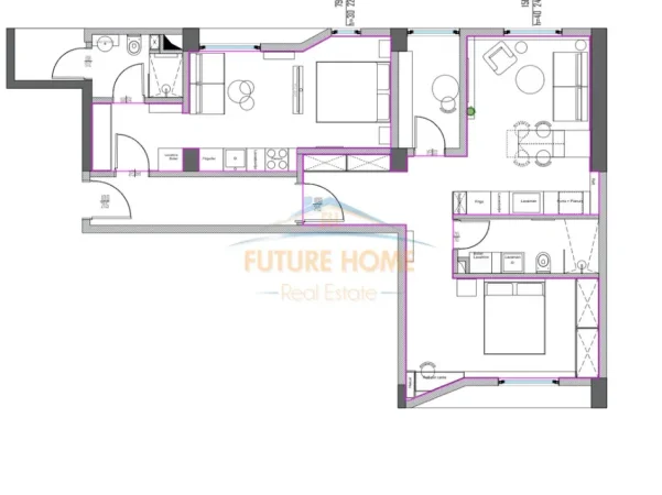 Tirane, shitet apartament 2+1 Kati 2, 118.000 m² 308.000 € (Liqeni Thate)