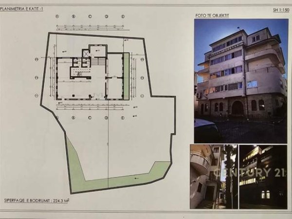 Tirane, jepet me qera Vile Kati 5, 1.320 m²  (Kinostudio)