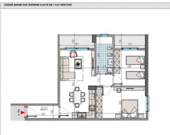 Tirane, shitet apartament 2+1+BLK 680 Euro/m2 (Rruga Roma)