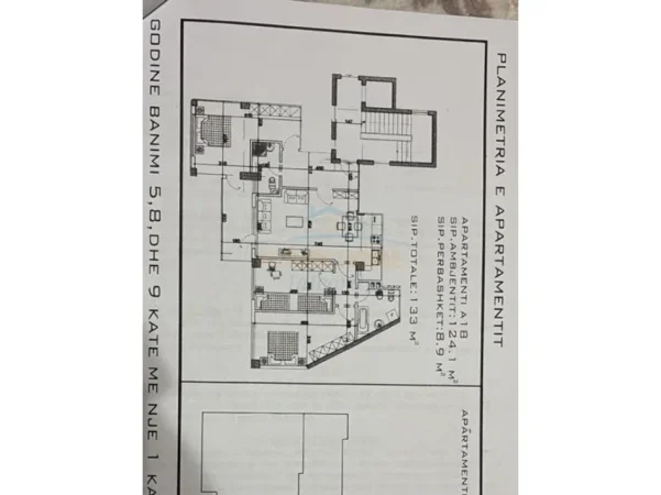Tirane, shitet apartament 3+1+2 Kati 5, 133 m² 280.000 € (Shkolla e Baletit, Prane Njesise Bashkiake)