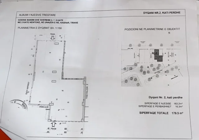 Tirane, jepet me qera ambjent biznesi Kati 0, 179.5 m² 3.500 € (Astir, Tirane)