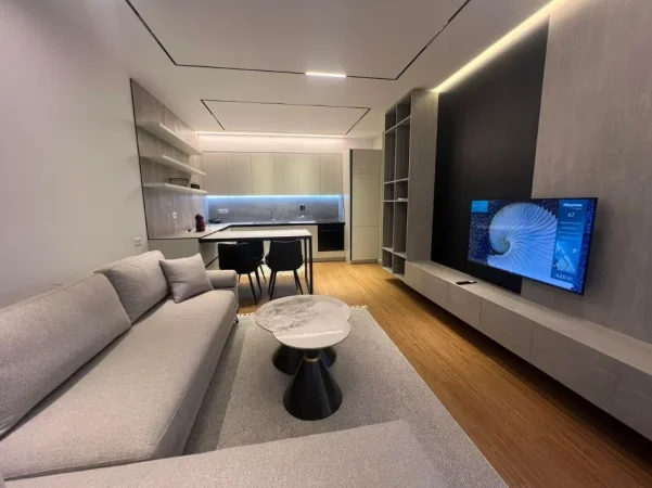 Tirane, jepet me qera apartament 1+1 Kati 5, 57 m² 700 € (kinostudio , porcelan)