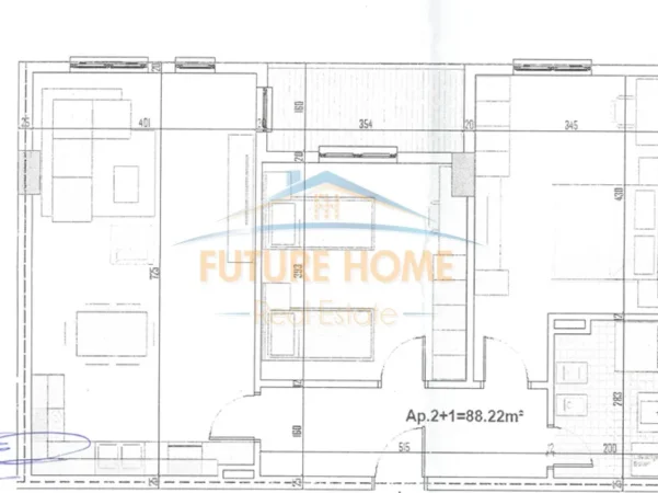 Tirane, shitet apartament 2+1 Kati 3, 102 m² 143.700 € (Ringside Residence, Paskuqan)