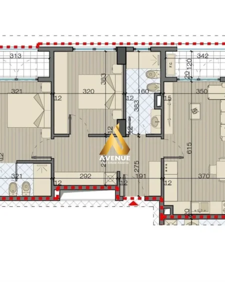 APARTAMENT 2+1+2 TUALETE + 2 BALLKONE  PER SHITJE BULEVARDI I RI, REZIDENCE, TIRANE