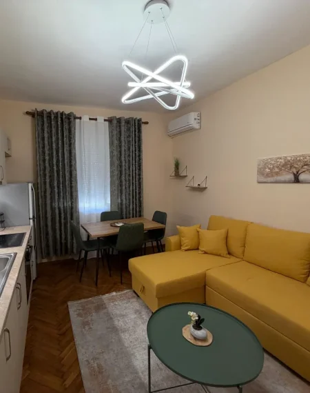 Tirane, jepet me qera apartament 1+1 Kati 5, 55 m² 500 € (Mozaiku,Rruga Naim Frashëri, 21 Dhjetori, Tiranë)