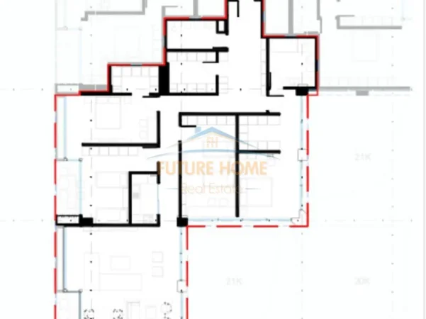 Tirane, shitet apartament 4+1 Kati 21, 291 m² (Lion Residence II, Tiranë)