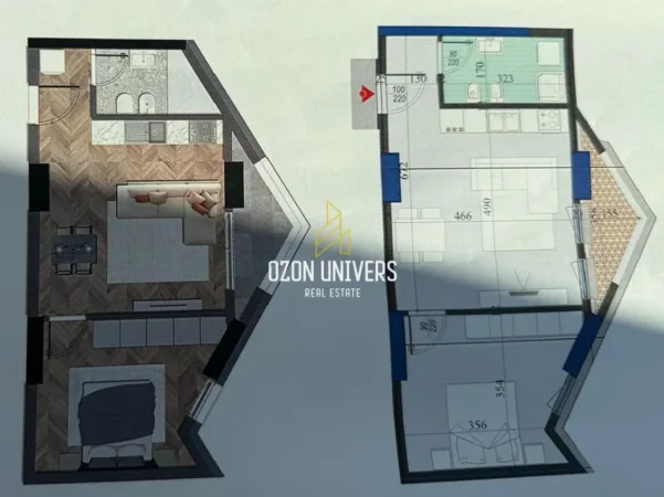 Tirane, shitet apartament 1+1+Ballkon Kati 2, 72 m² 129,960 € (Colonnade Residence, Rruga Dritan Hoxha)
