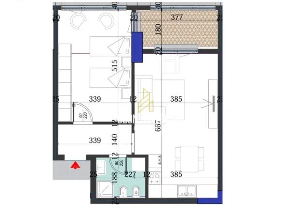 Tirane, shitet apartament 1+1+Ballkon Kati 2, 81 m² 145,800 € (Laprakë)