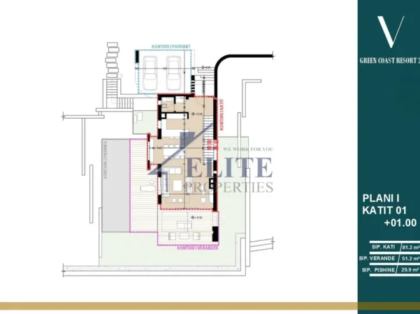 Dhermi - Palase, shitet Vile 4+1+Aneks+Ballkon , 298 m² 1.640.110 € (Green Coast Village)