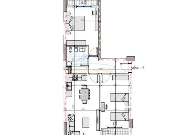 Tirane, shitet apartament 2+1+Ballkon Kati 3, 104 m² 133.900 € (Univers City)