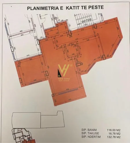 Tirane, shitet apartament 3+1+Ballkon Kati 5, 133 m² 166.250 € (FRESKU)