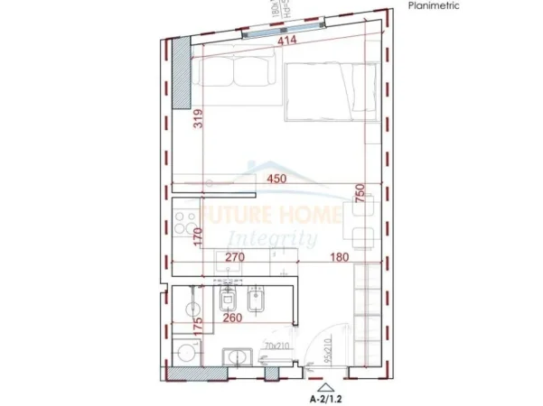 Tirane, shitet garsoniere, Kati 1, 46 m² 62.300 € (Paskuqan, House Residence)