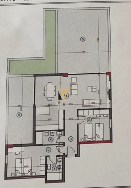 Tirane, shitet apartament 2+1+Ballkon Kati 8, 156 m² 282.000 € (ALI DEMI)