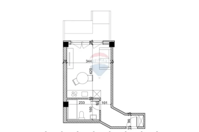 Shqiperi, shitet garsonier 1+1 , 35 m² 