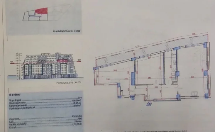 Tirane, shitet apartament 2+1 Kati 6, 118 m² 129.900 € (Paskuqan)
