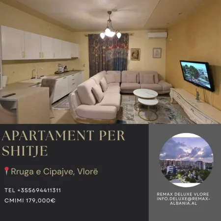Vlore, shitet apartament 2+1 Kati 9, 104 m² 179.000 € (Rruga e Cipajve, Vlore)