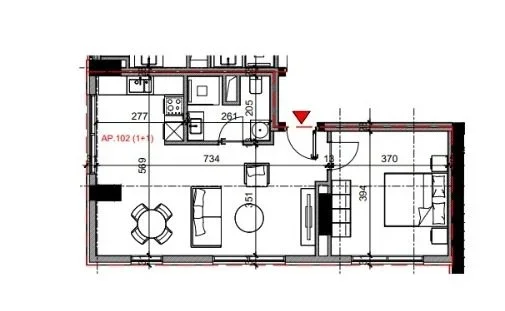 Tirane, shitet apartament 1+1 Kati 1, 180.480 € (Rruga Bardhyl)