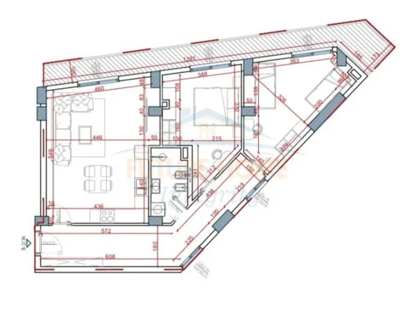Tirane, shitet apartament 2+1 Kati 8, 109 m² 172.600 € (house residence)