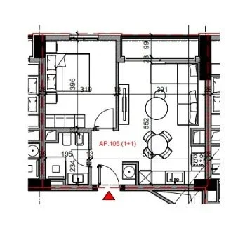 Tirane, shitet apartament 1+1 Kati 1, 152.880 € (Rruga Bardhyl)
