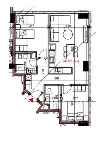 Tirane, shitet apartament 2+1 Kati 1, 245.280 € (Rruga Bardhyl)