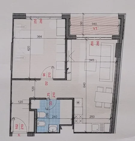 Tirane, shitet apartament 1+1 Kati 5, 74 m² 180.000 € (ALI DEMI)