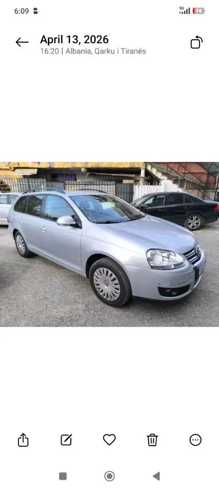 Tirane, shitet makine me portobagazh Volkswagen Nafte, gri metalizato automatik Klima 215.000 km 4.600 €