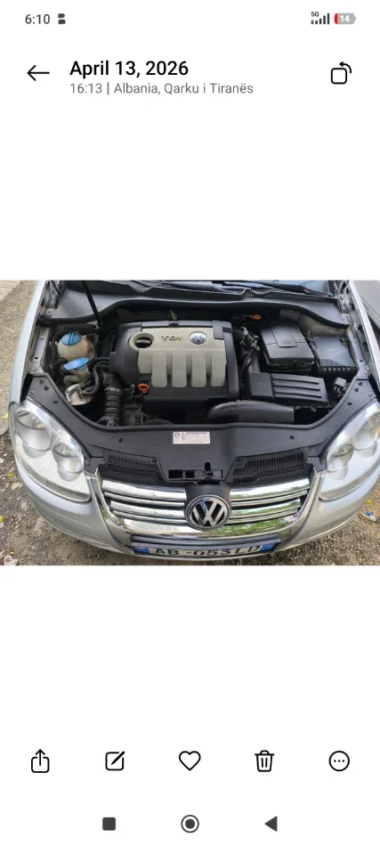 Tirane, shitet makine me portobagazh Volkswagen Nafte, gri metalizato automatik Klima 215.000 km 4.600 €