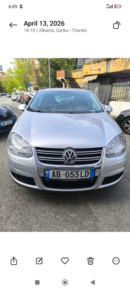 Tirane, shitet makine me portobagazh Volkswagen Nafte, gri metalizato automatik Klima 215.000 km 4.600 €