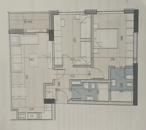 Tirane, shitet 2+1+Ballkon Kati 2, 104 m² 120.000 € (Univers City, QTU)