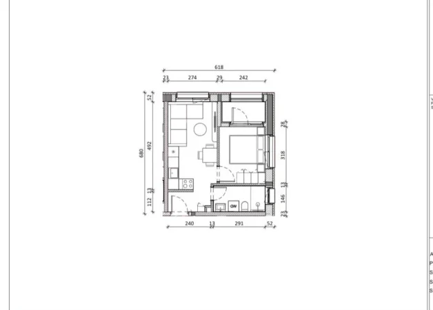Tirane, shes apartament 1+1+Ballkon Kati 8, 47 m² 82.000 € (Rruga Pasho Hysa)