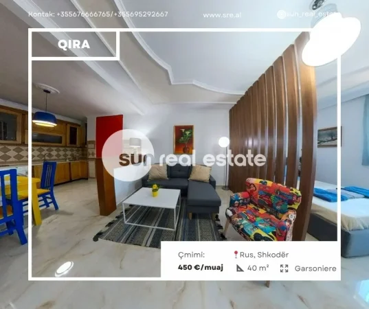 Shkoder, jepet me qera garsonier 1+1 Kati 6, 40 m² 450 € (RUS)