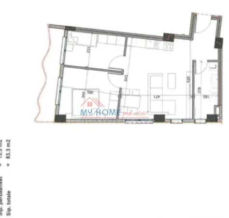 Tirane, shitet apartament 2+1+Ballkon Kati 4, 83 m² 98.000 € (Paskuqan)