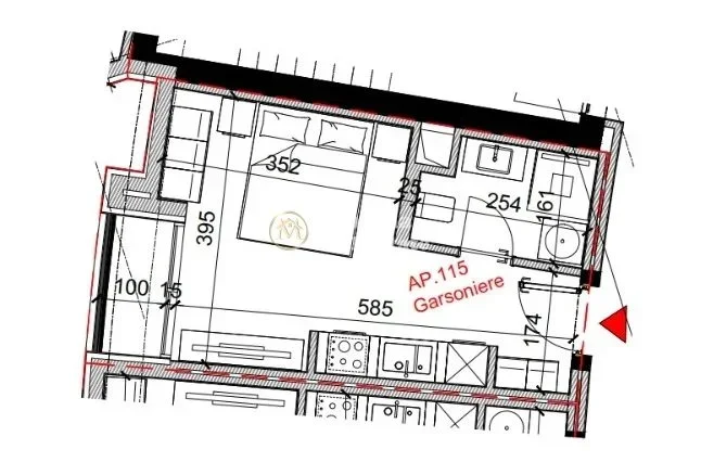 Tirane, shitet apartament 1+1 Kati 1, 82.800 € (Rruga Bardhyl)