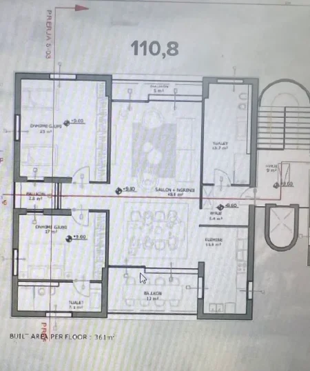 Tirane, shitet apartament 2+1 Kati 3, 110 m² 143.000 € (Liqeni i Farkes)