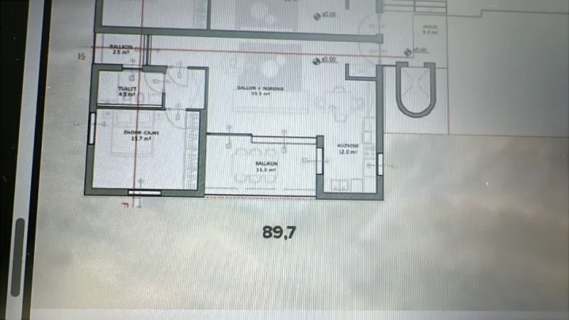 Tirane, shitet apartament 1+1 Kati 0, 89 m² 115.600 € (Farke)