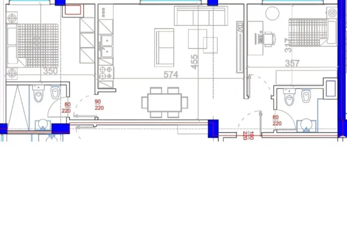 Tirane, shitet apartament 2+1 Kati 11, 111 m² 222.000 € (Kopshti Botanik)