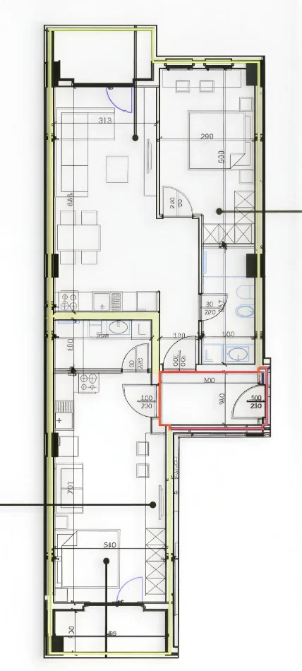 Shqiperi, shes apartament 2+1+Ballkon Kati 5, 119 m² (Kompleksi Aura, Rruga "Dritan Hoxha")