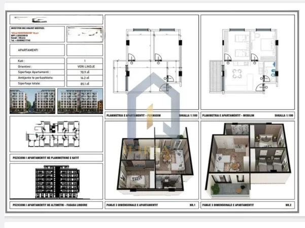 Durres, shitet apartament 2+1+Ballkon Kati 8, 85 m² 102.120 € (Apartament 2+1 per shitje ne Golem Residenca Liburna)
