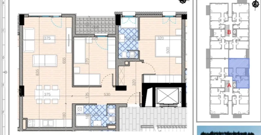 Tirane, shitet apartament 2+1 Kati 6, 111 m² 214.000 € (Don Bosko)