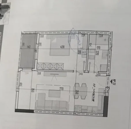 Tirane, shitet apartament 1+1 Kati 1, 66 m² 79.668 € (Paskuqan)