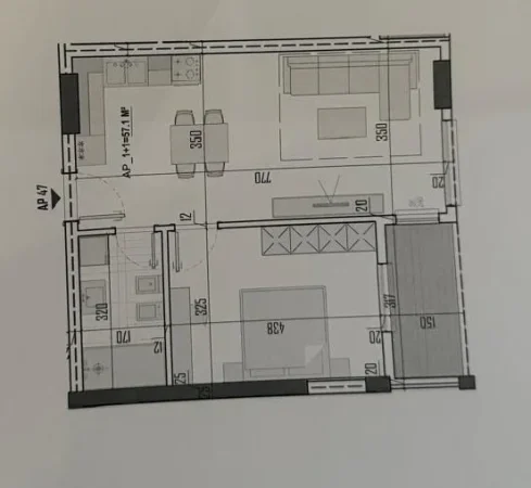 Tirane, shitet apartament 1+1 Kati 1, 66 m² 80.172 € (Paskuqan)