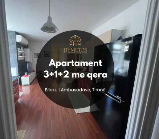 Tirane, jepet me qera apartament 3+1 Kati 3, 800 € (Blloku i Ambasadave)