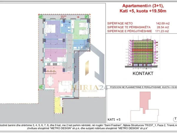shitet apartament , 171 m² 690.000 € (Apartament 3+1 per shitje ne Bllok Prane Lsi)