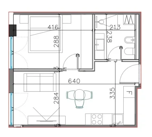 Shqiperi, shitet apartament 1+1+Aneks+Ballkon , 50 m² 139.200 € (square village 2)