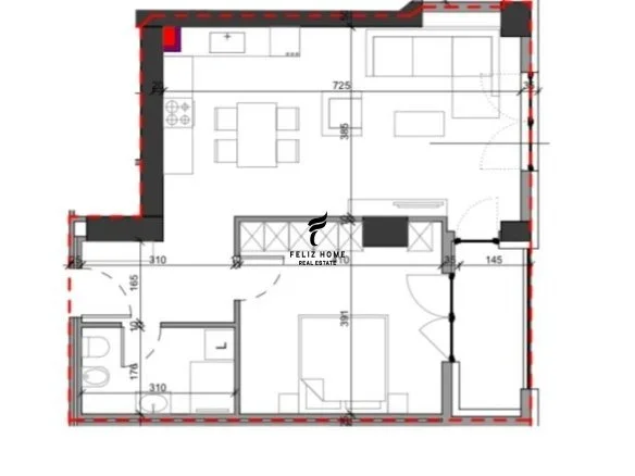 Tirane, shitet apartament 1+1 Kati 1, 84 m² 218.660 € (BRRYLI)