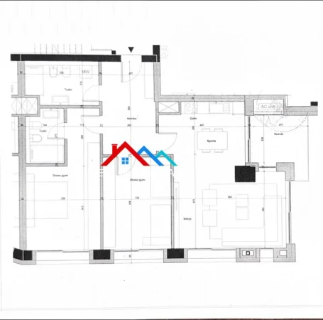 Tirane, shitet apartament 2+1+Ballkon Kati 18, 145 m² 360.000 € (BULEVARDI I RI)