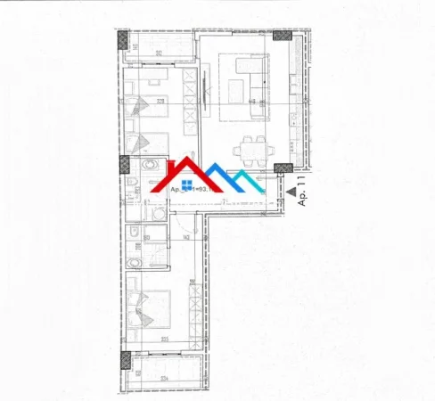 Tirane, shitet apartament 2+1+Ballkon Kati 2, 108 m² 119.000 € (RRUGA LIDHJA E PRIZRENIT,PASKUQAN)